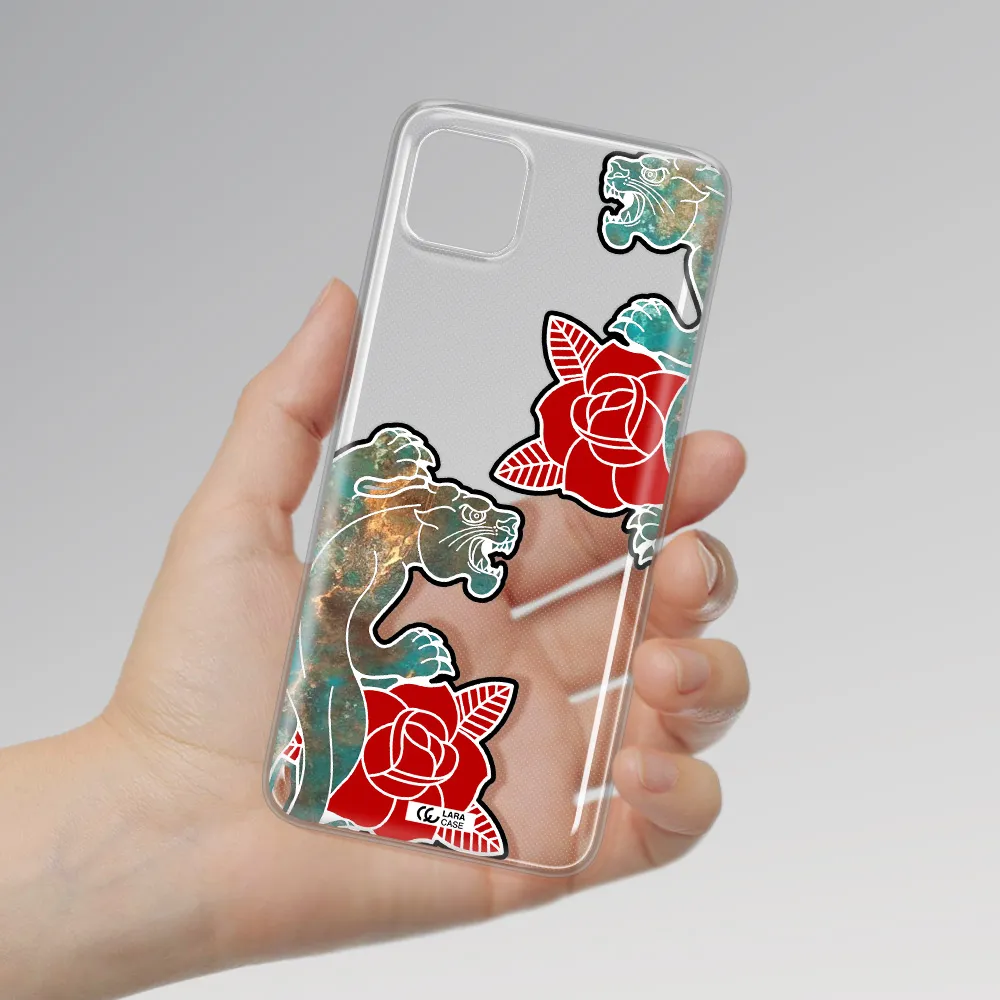 Black Panther Roses Samsung A22 5g Clear TPU Case