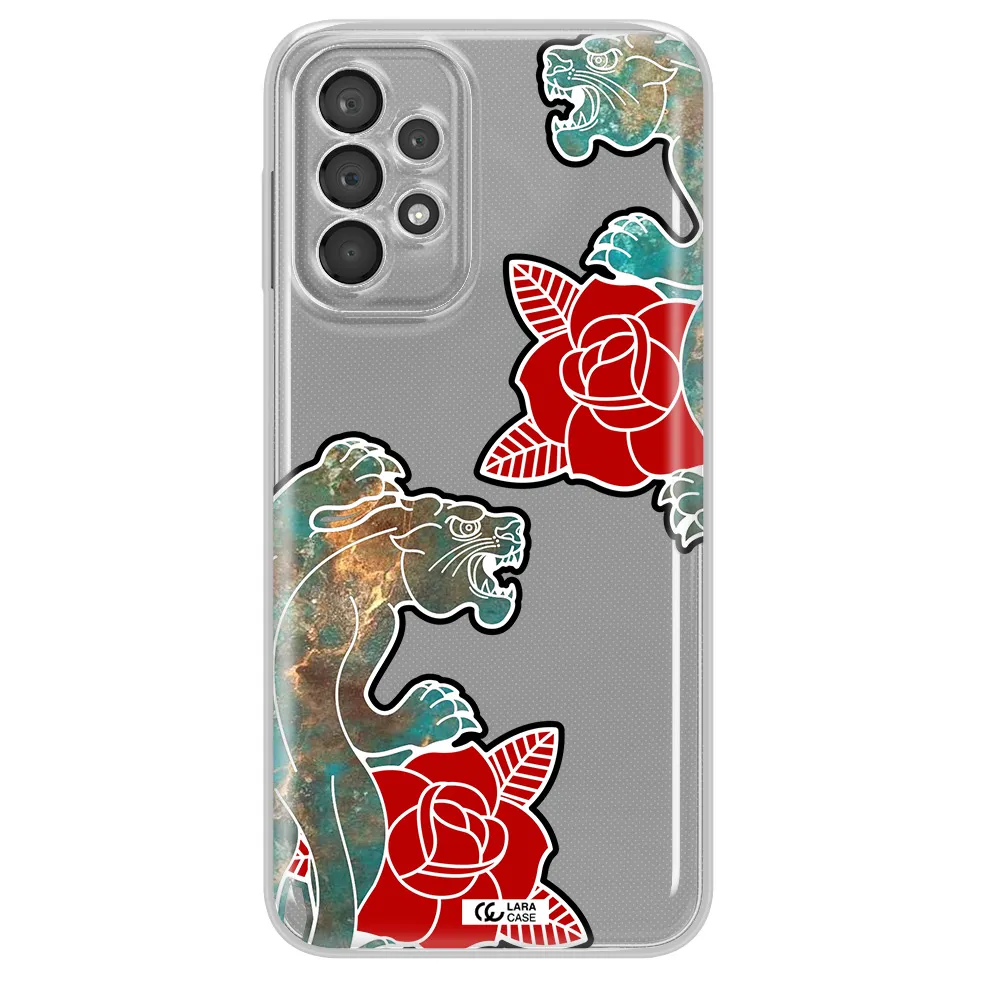 Black Panther Roses Samsung A23 5G Clear Tpu Case