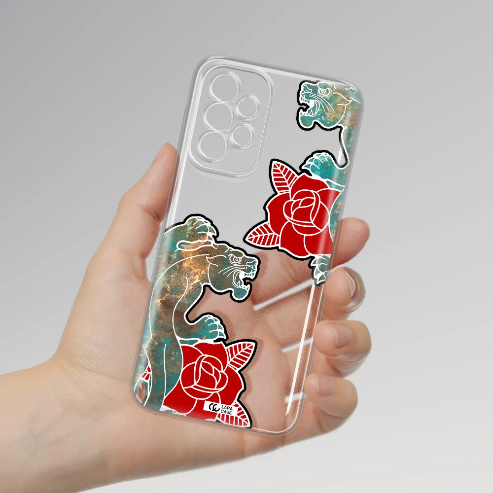 Black Panther Roses Samsung A23 5G Clear Tpu Case