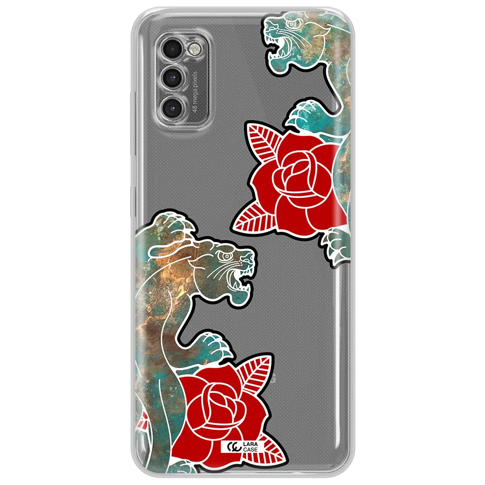 Black Panther Roses Samsung A41 Clear Tpu Case