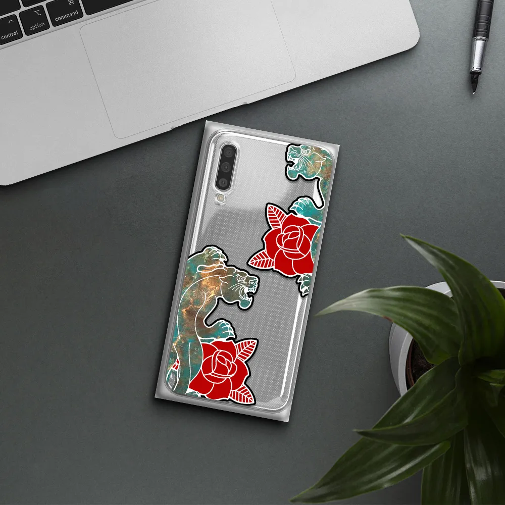 Black Panther Roses Samsung A50S Clear Tpu Case