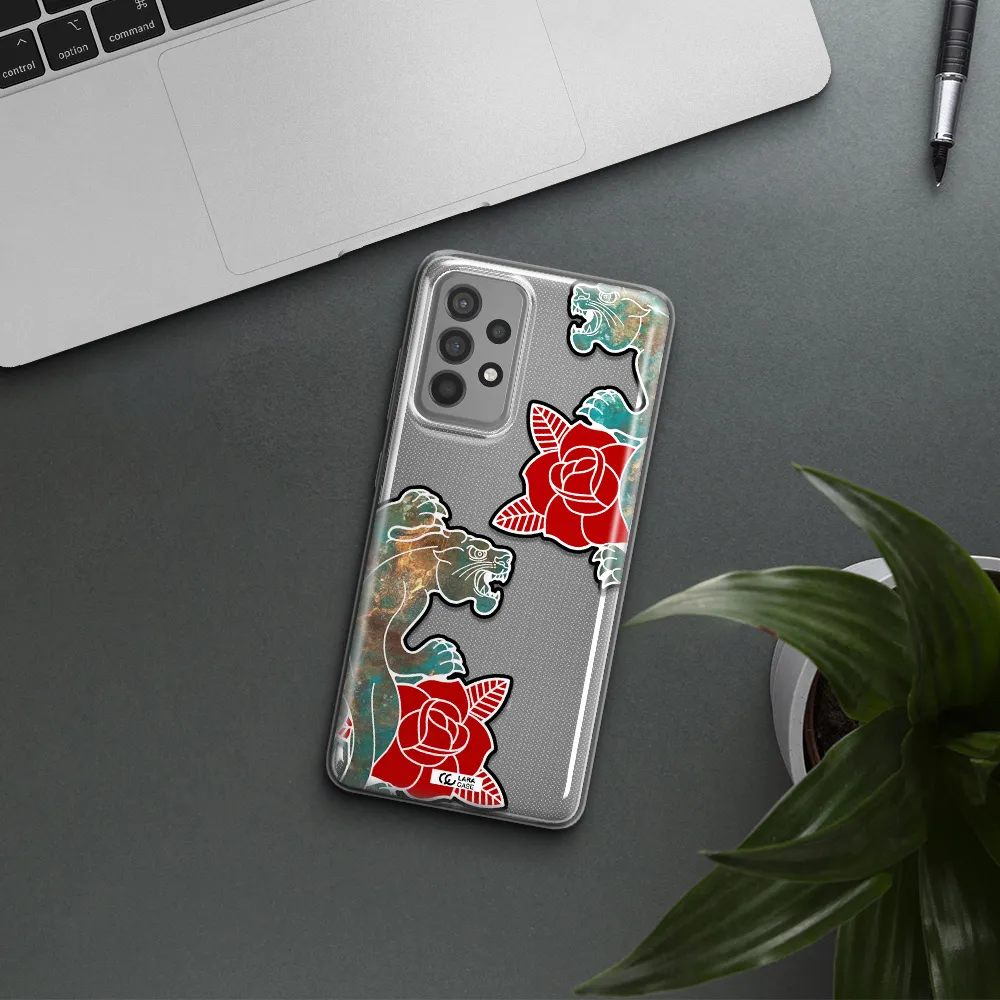 Black Panther Roses Samsung A52 Clear TPU Case