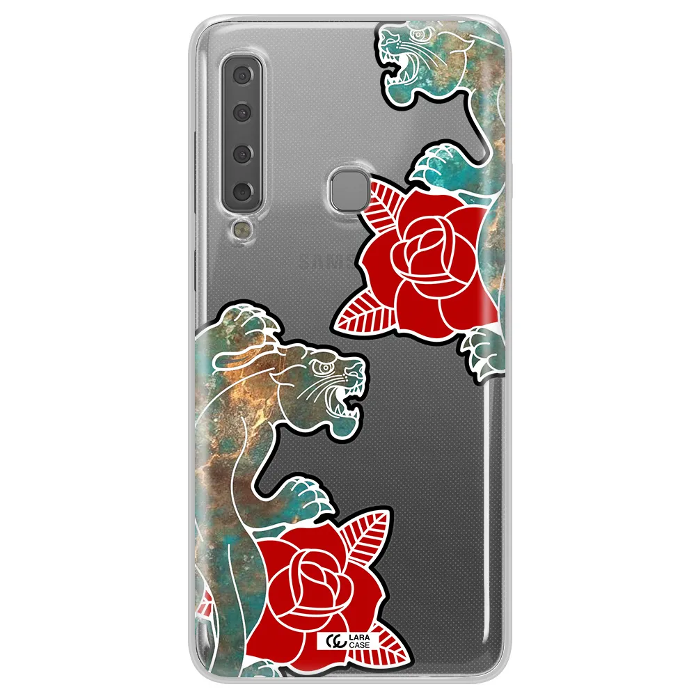 Black Panther Roses Samsung A9 2018 Clear TPU Case
