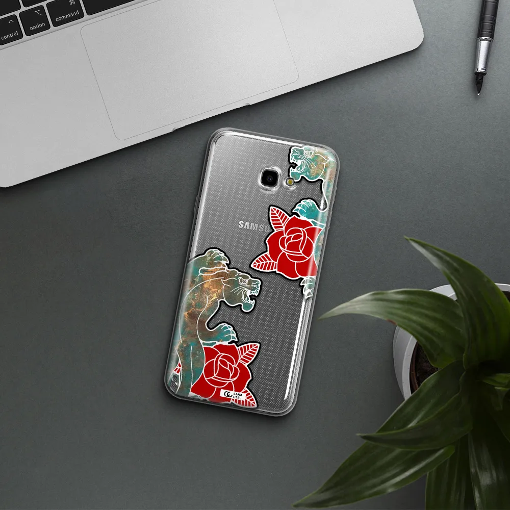 Black Panther Roses Samsung J4 Plus Clear TPU Case