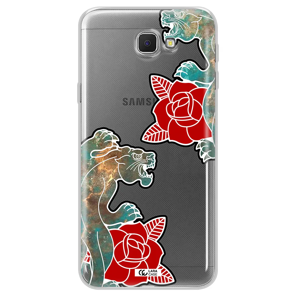 Black Panther Roses Samsung J5 Prime Clear TPU Case