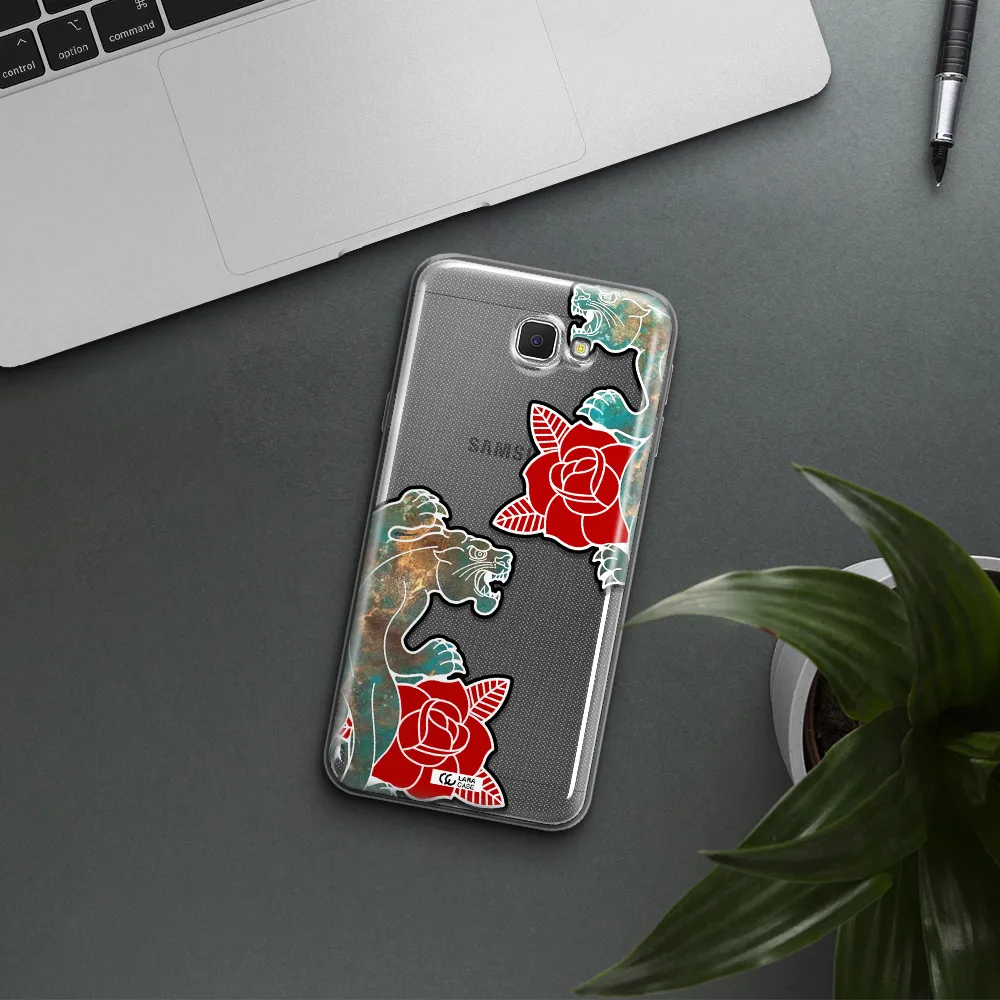 Black Panther Roses Samsung J5 Prime Clear TPU Case