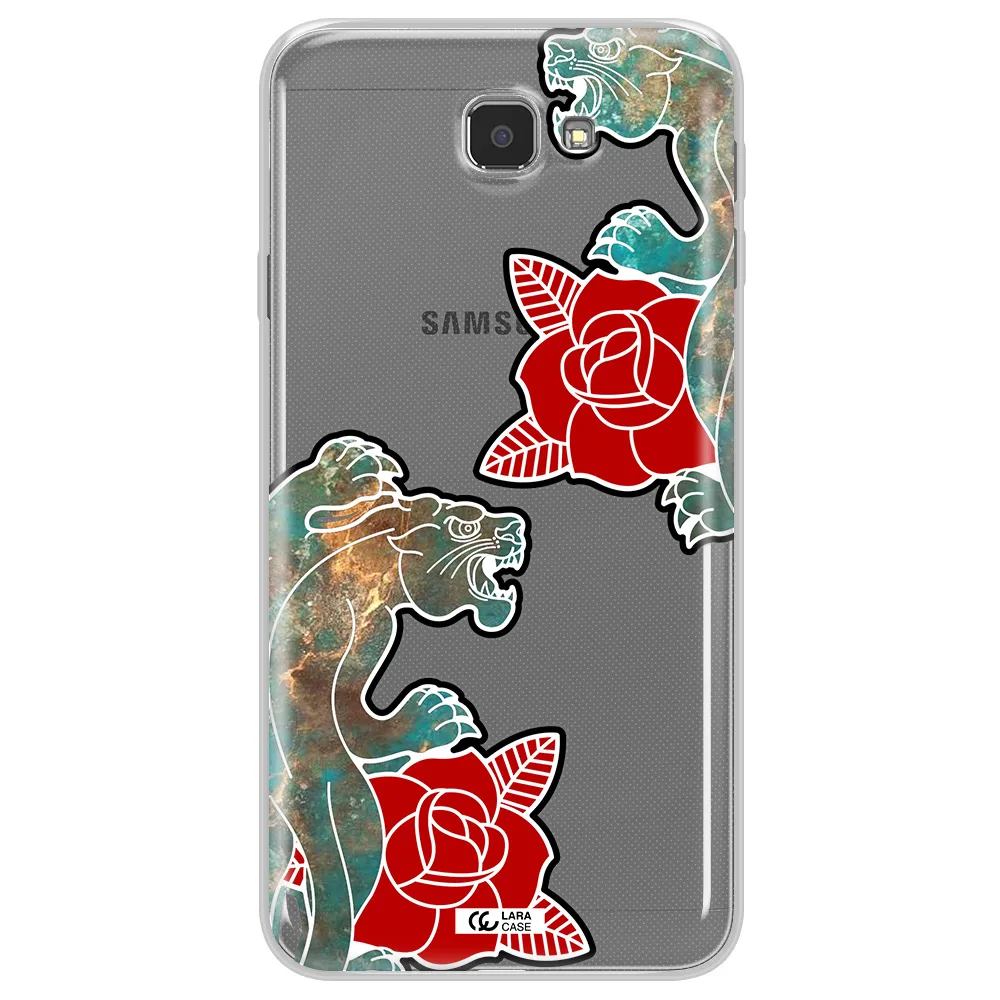 Black Panther Roses Samsung J7 Prim Clear TPU Case
