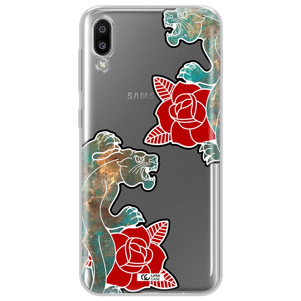 Black Panther Roses Samsung M10 Clear TPU Case
