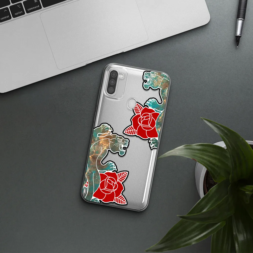 Black Panther Roses Samsung M11 Clear TPU Case