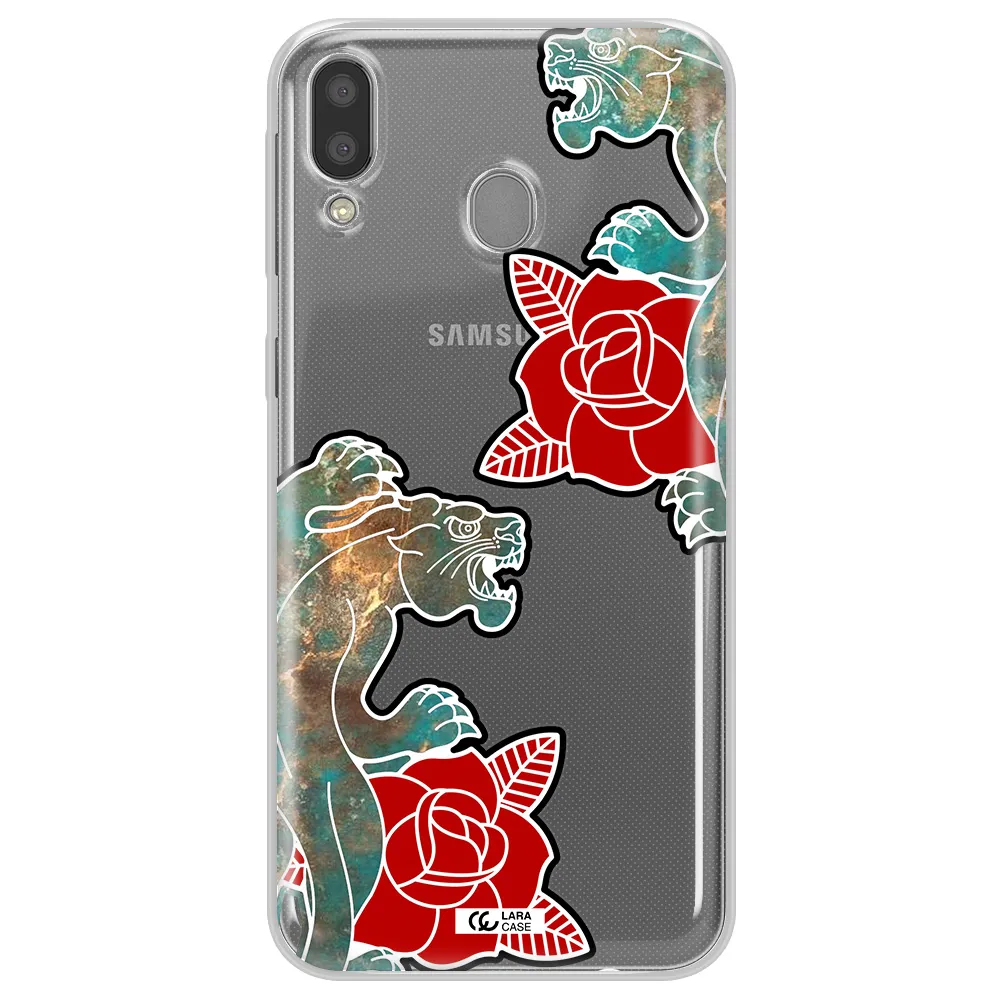 Black Panther Roses Samsung M20 Clear TPU Case