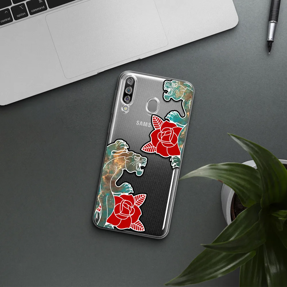 Black Panther Roses Samsung M30 Clear TPU Case