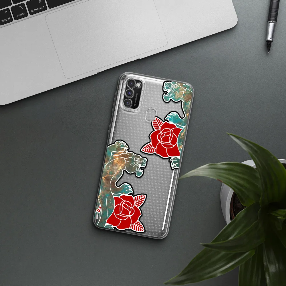 Black Panther Roses Samsung M30S Clear TPU Case