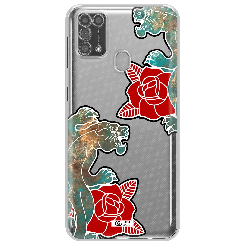 Black Panther Roses Samsung M31 Clear TPU Case