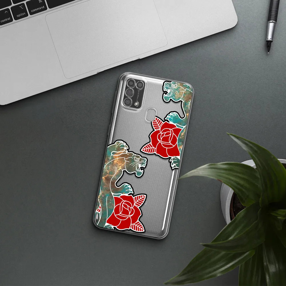Black Panther Roses Samsung M31 Clear TPU Case