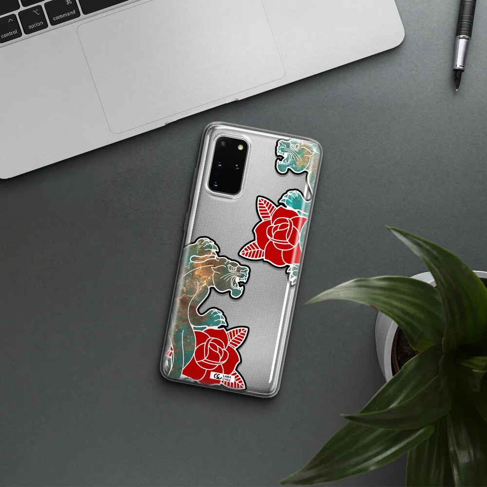 Black Panther Roses Samsung S 20 Plus Clear TPU Case