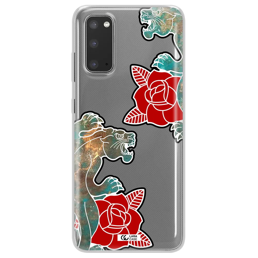 Black Panther Roses Samsung S20 Clear TPU Case