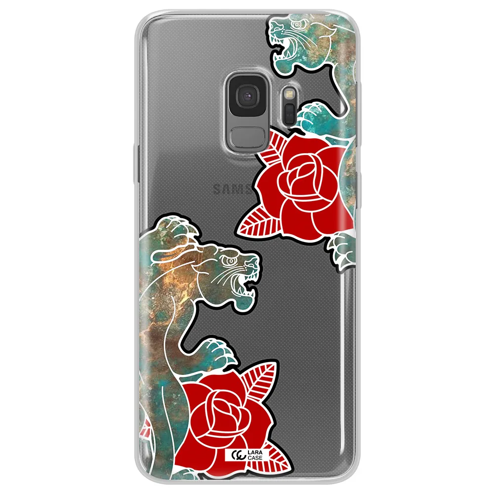 Black Panther Roses Samsung S9 Clear TPU Case
