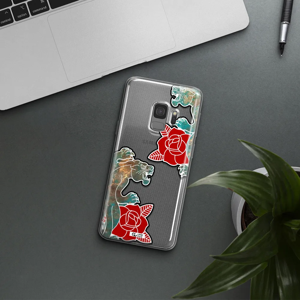 Black Panther Roses Samsung S9 Clear TPU Case