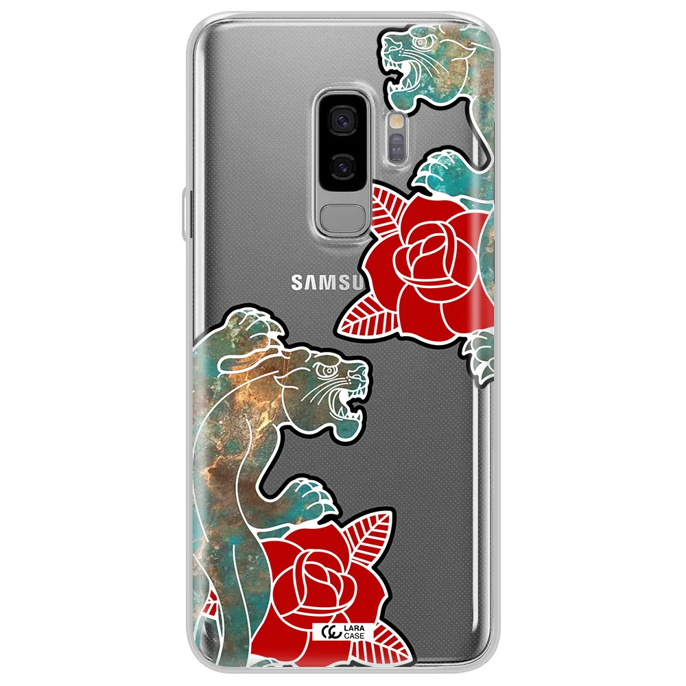 Black Panther Roses Samsung S9 Plus Clear TPU Case