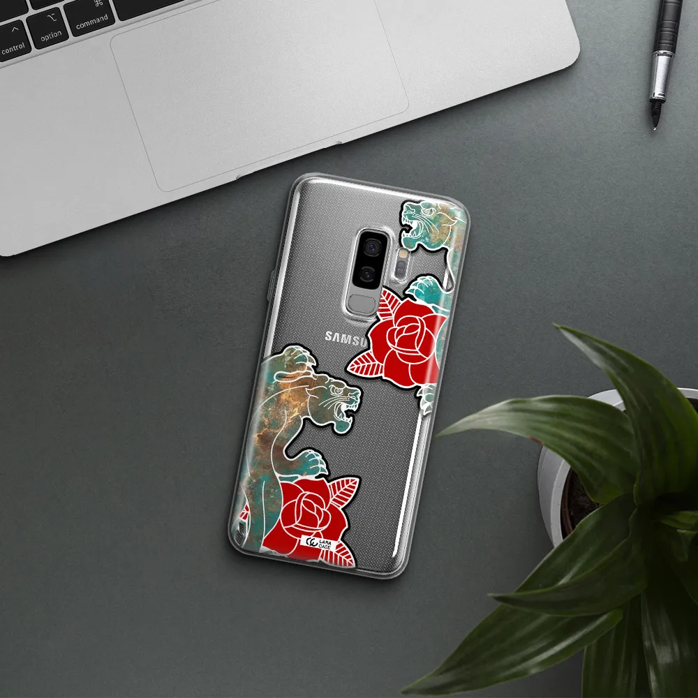 Black Panther Roses Samsung S9 Plus Clear TPU Case