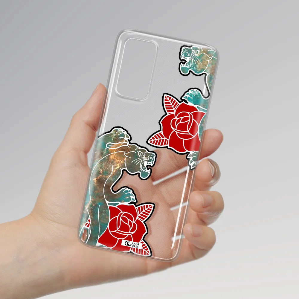 Black Panther Roses Xiaomi Note 11 Pro Clear TPU Case