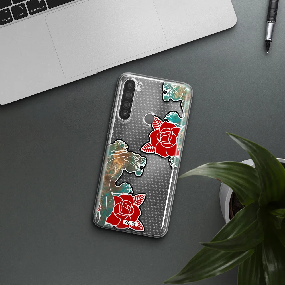 Black Panther Roses Xiaomi Note 8 Clear TPU Case