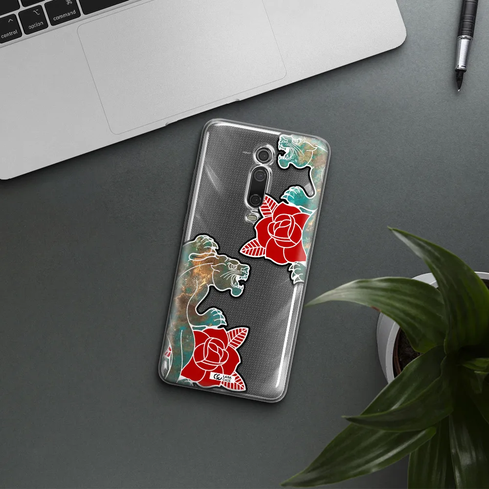 Black Panther Roses Xiaomi Redmi K20 Clear Tpu Case
