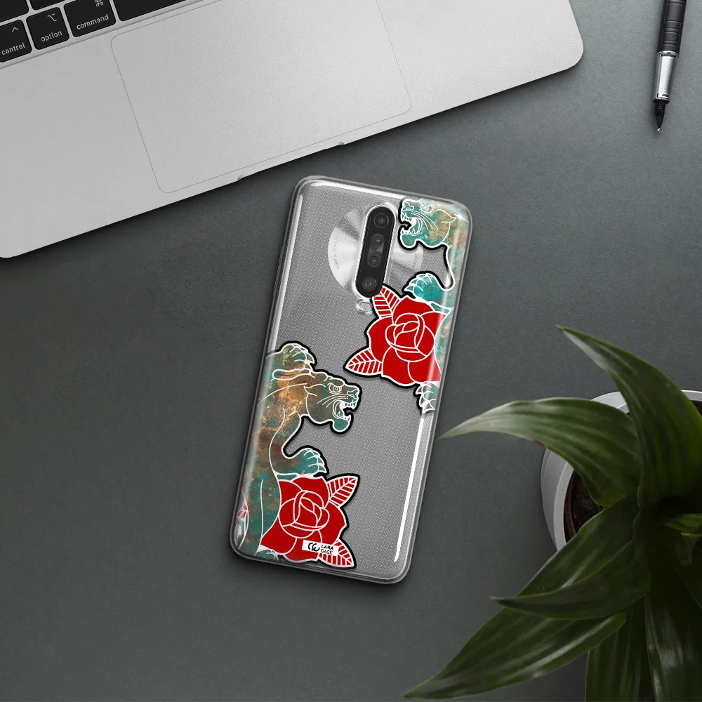Black Panther Roses Xiaomi Redmi K30 Clear TPU Case