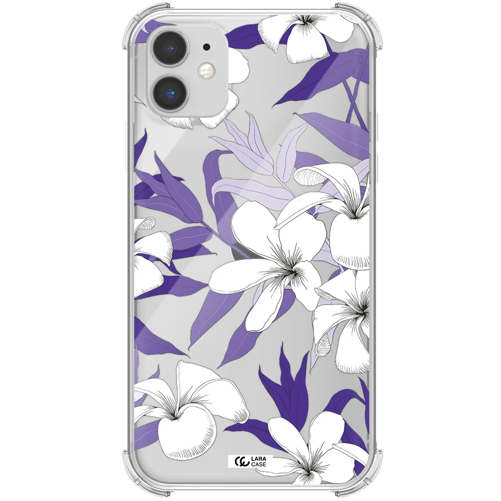 Purple Flower Apple iPhone 11 Clear PC Case