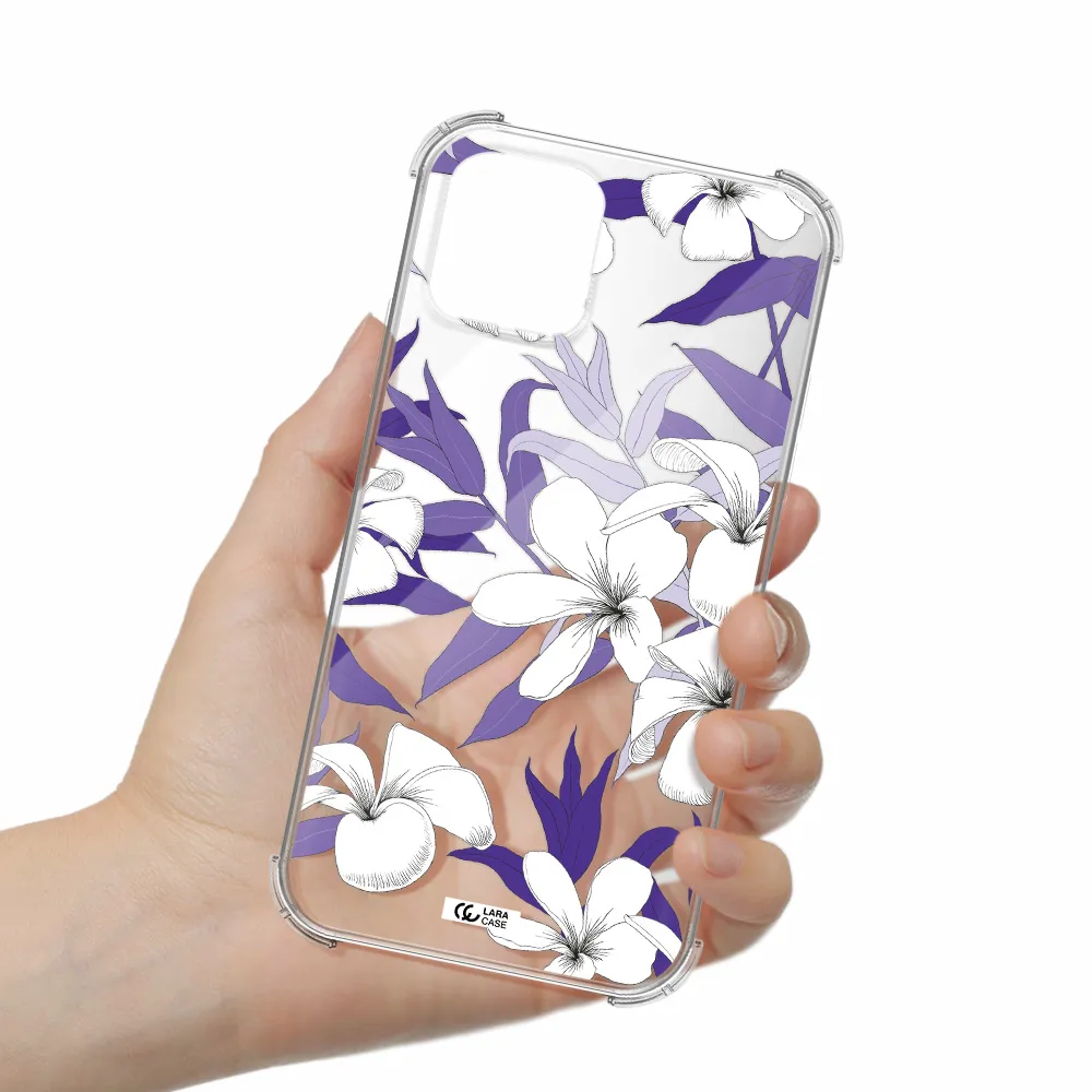 Purple Flower Apple iPhone 11 pro Clear PC Case