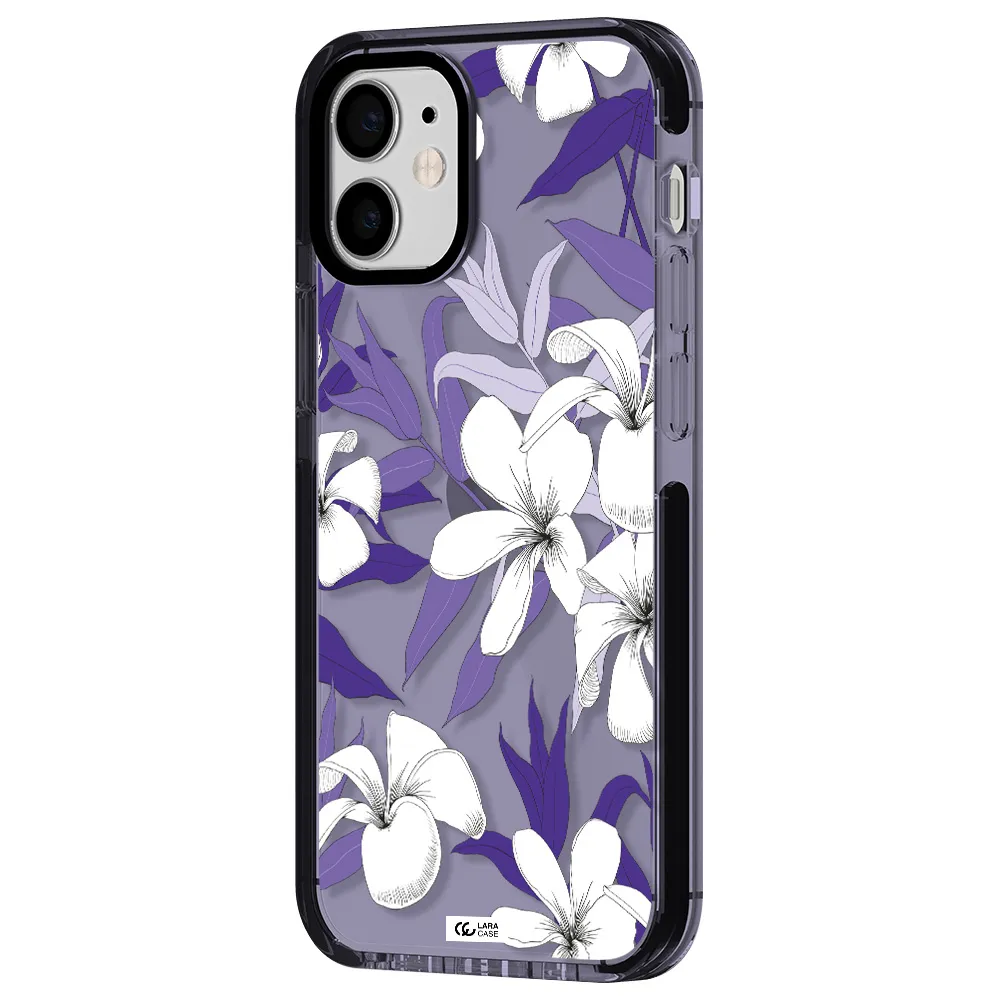 Purple Flower Apple iPhone 12 mini impact Lilac Case