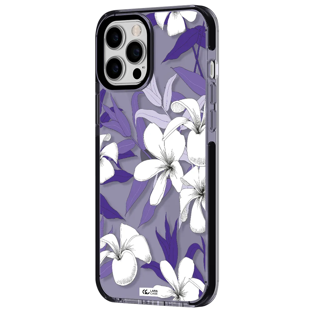 Purple Flower Apple iPhone 12 pro max impact Lilac Case