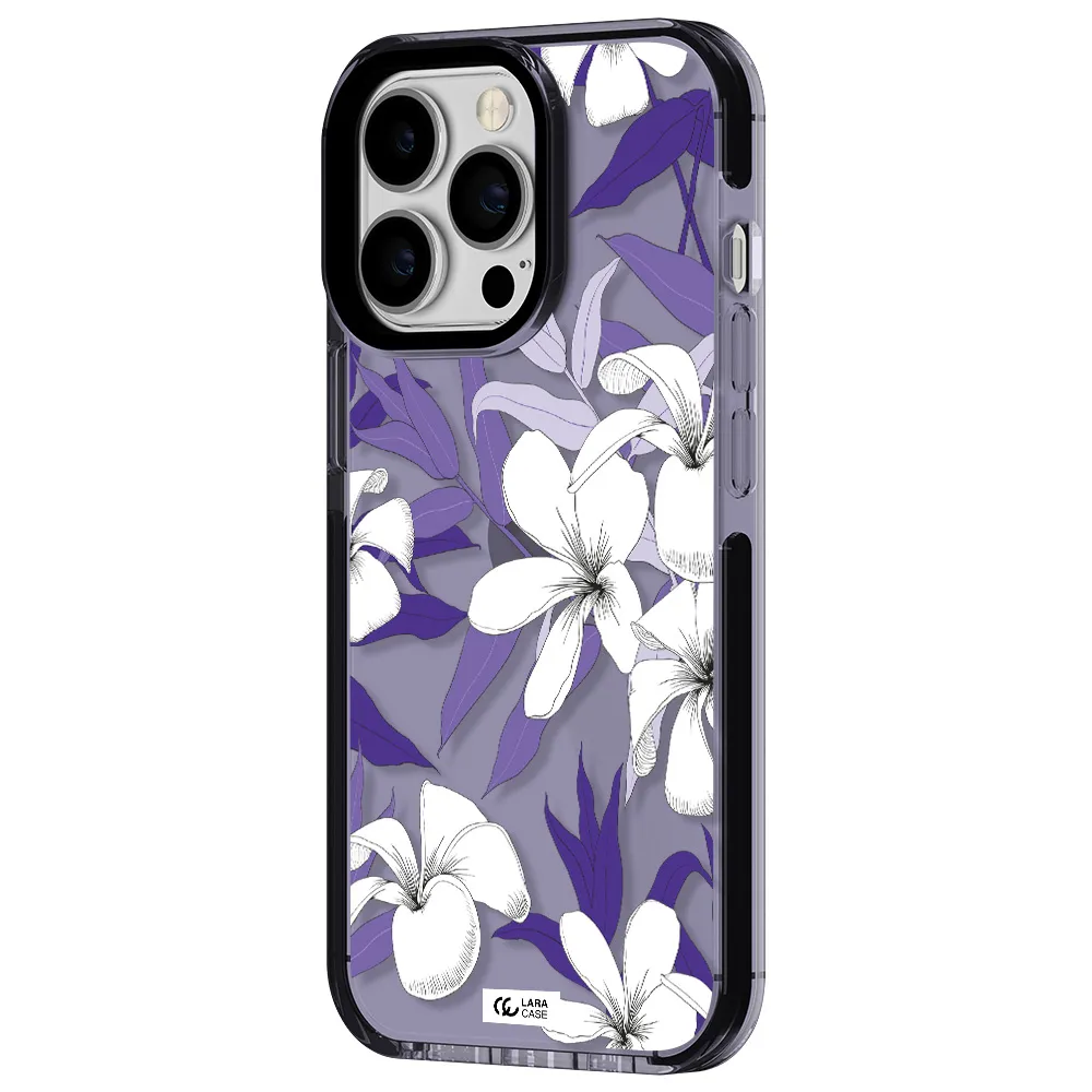 Purple Flower Apple iPhone 13 Pro impact Lilac Case