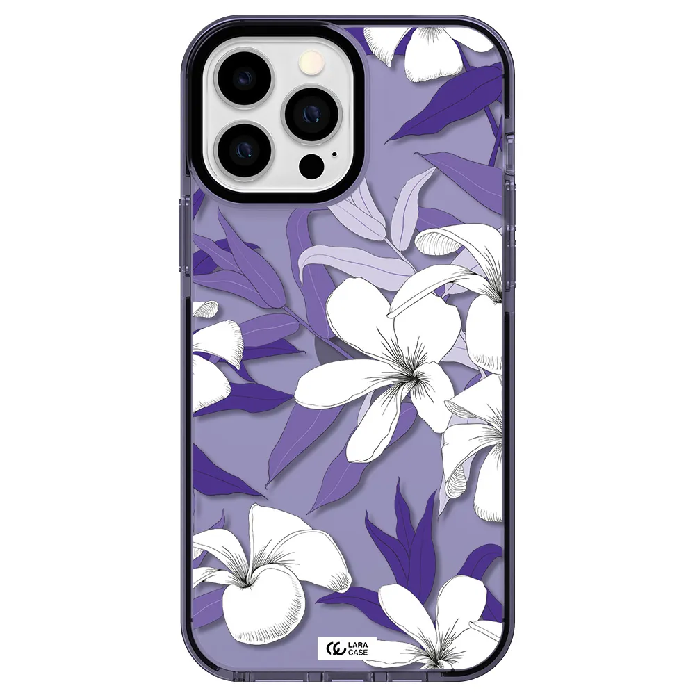 Purple Flower Apple iPhone 13 Pro Max impact Lilac Case