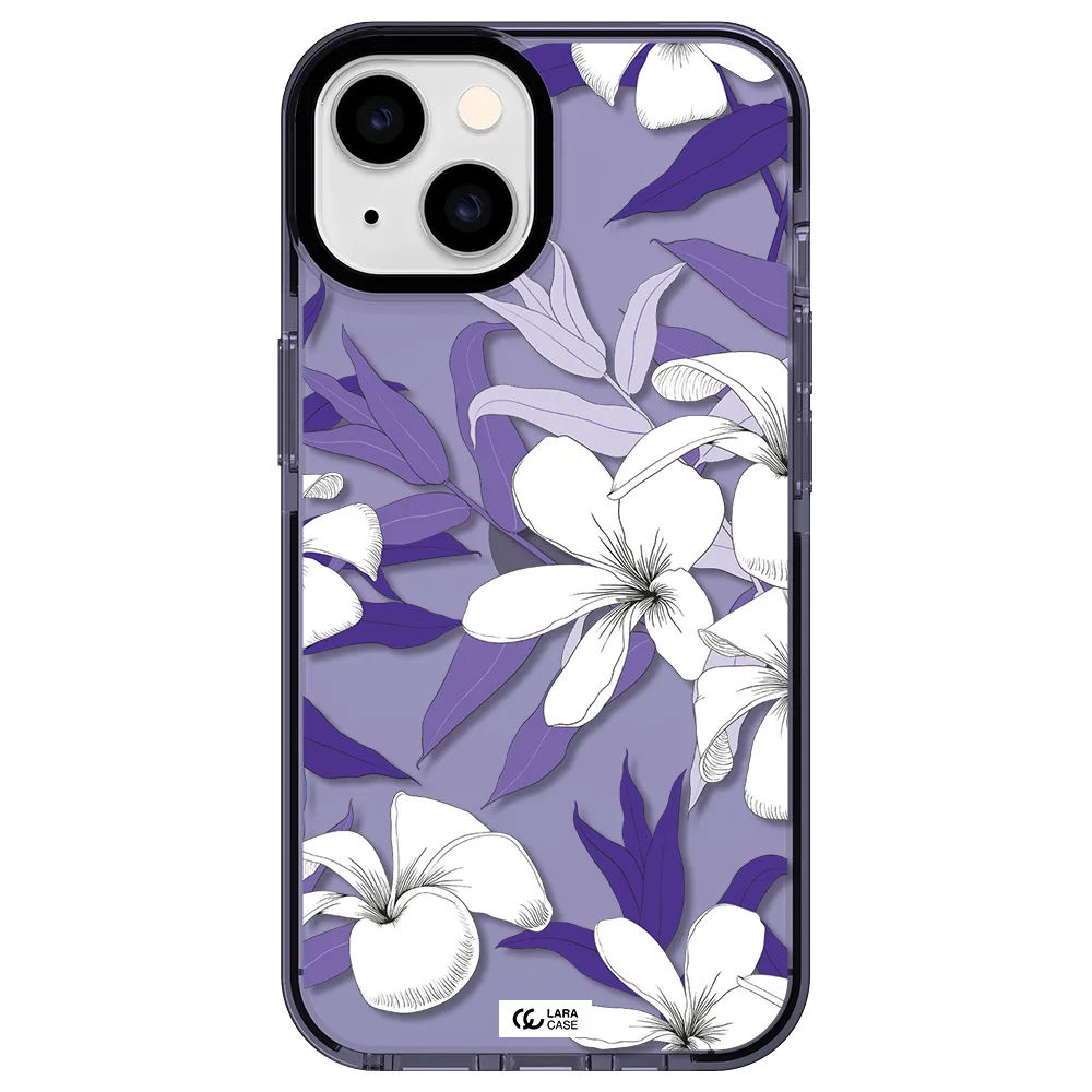 Purple Flower Apple iPhone 14 impact Lilac Case