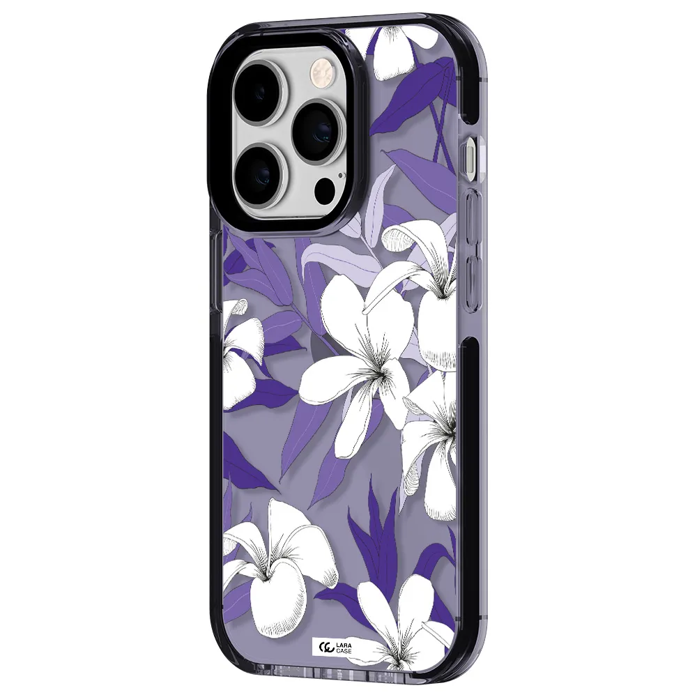 Purple Flower Apple iPhone 14 pro impact Lilac Case