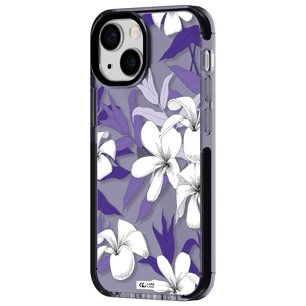 Purple Flower Apple iPhone 15 impact Lilac Case