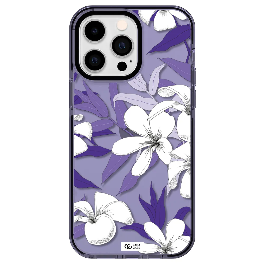 Purple Flower Apple iPhone 15 Pro Max impact Lilac Case