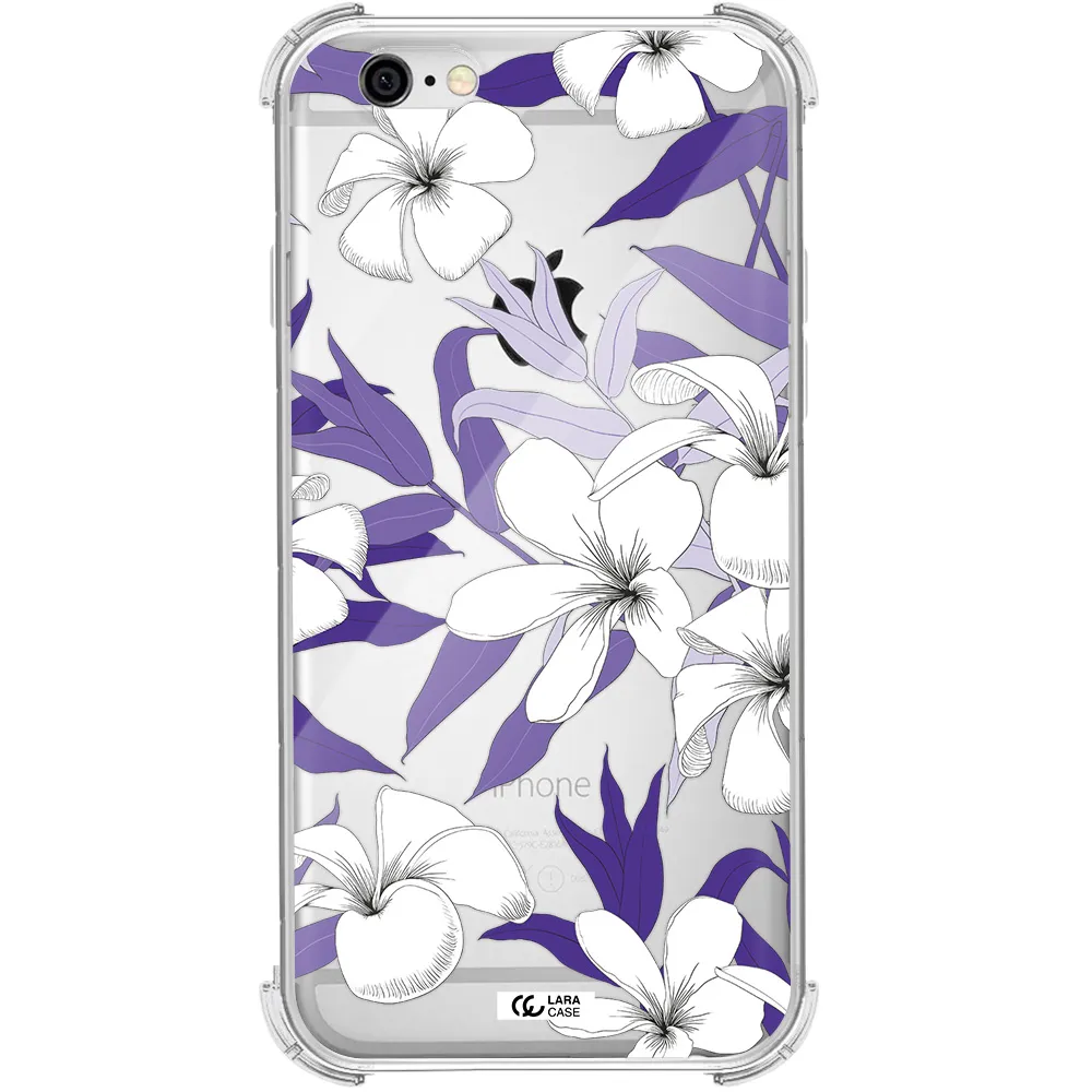 Purple Flower Apple iPhone 6 Clear PC Case