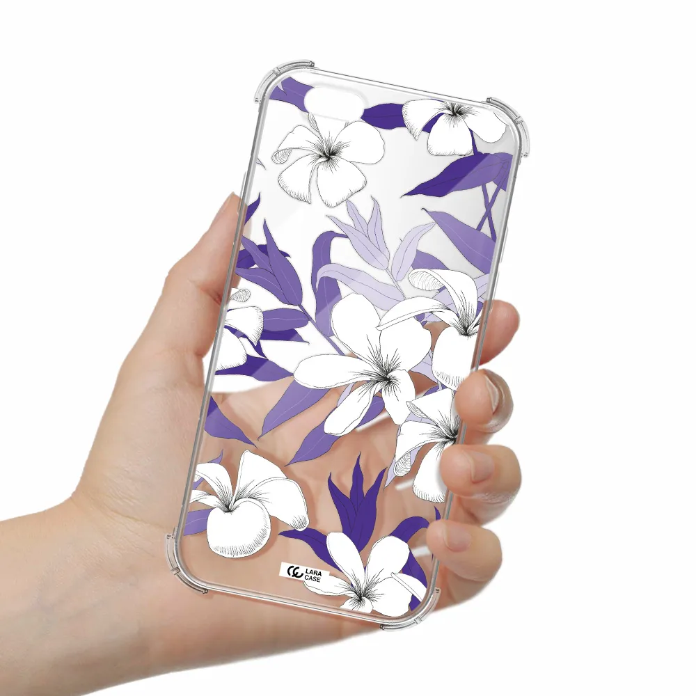 Purple Flower Apple iPhone 6 Clear PC Case