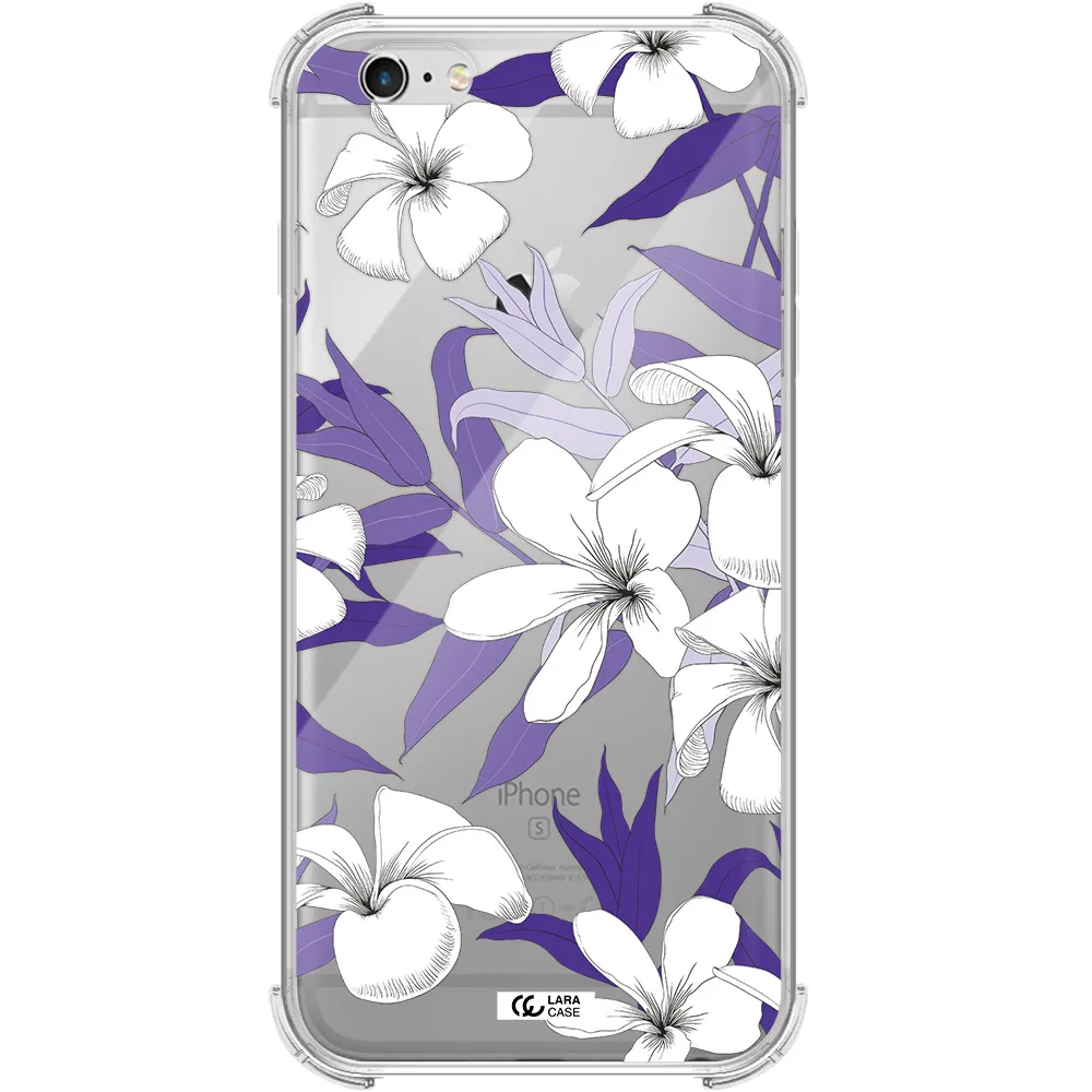 Purple Flower Apple iPhone 6S Clear PC Case