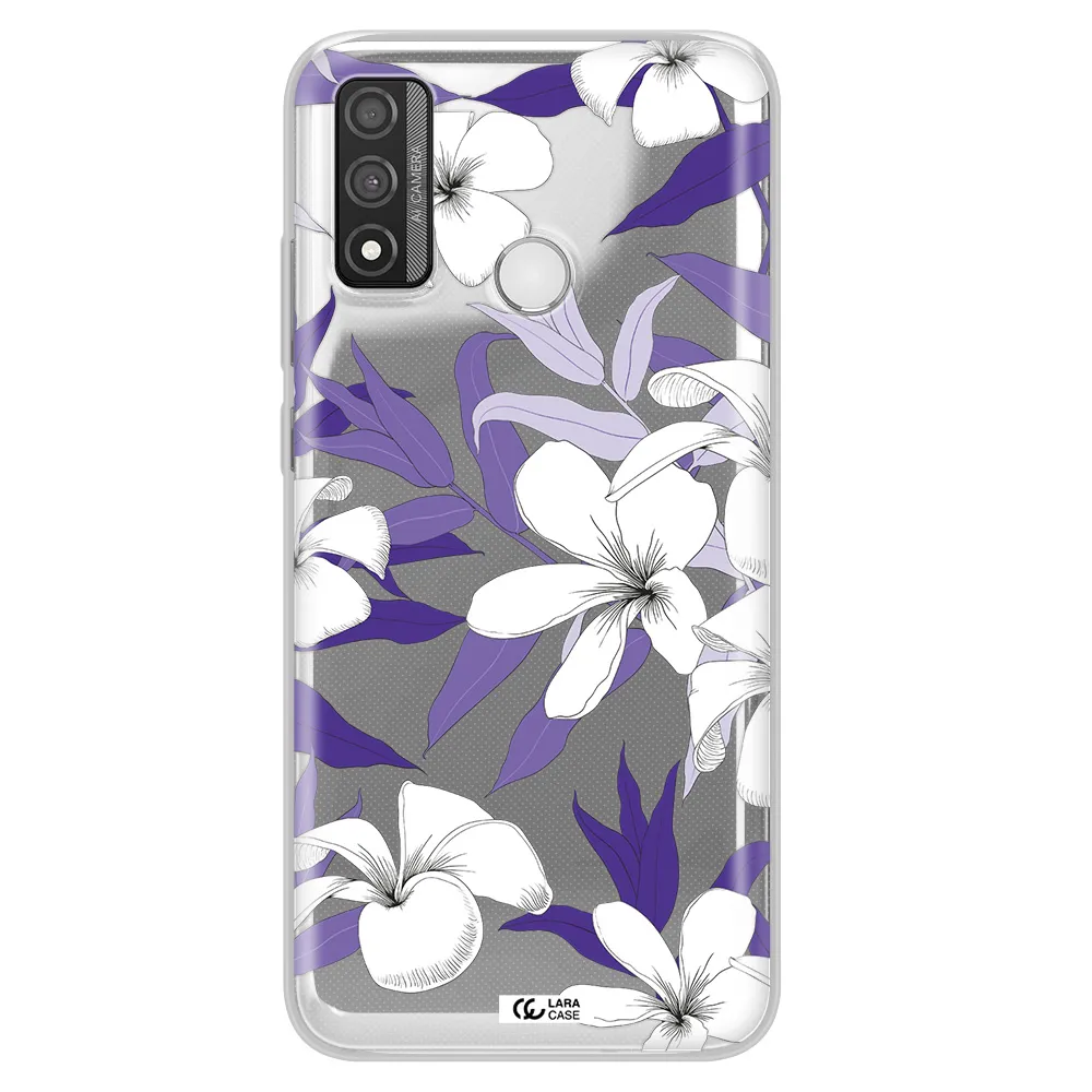 Purple Flower Huawei P Smart 2020 Clear TPU Case