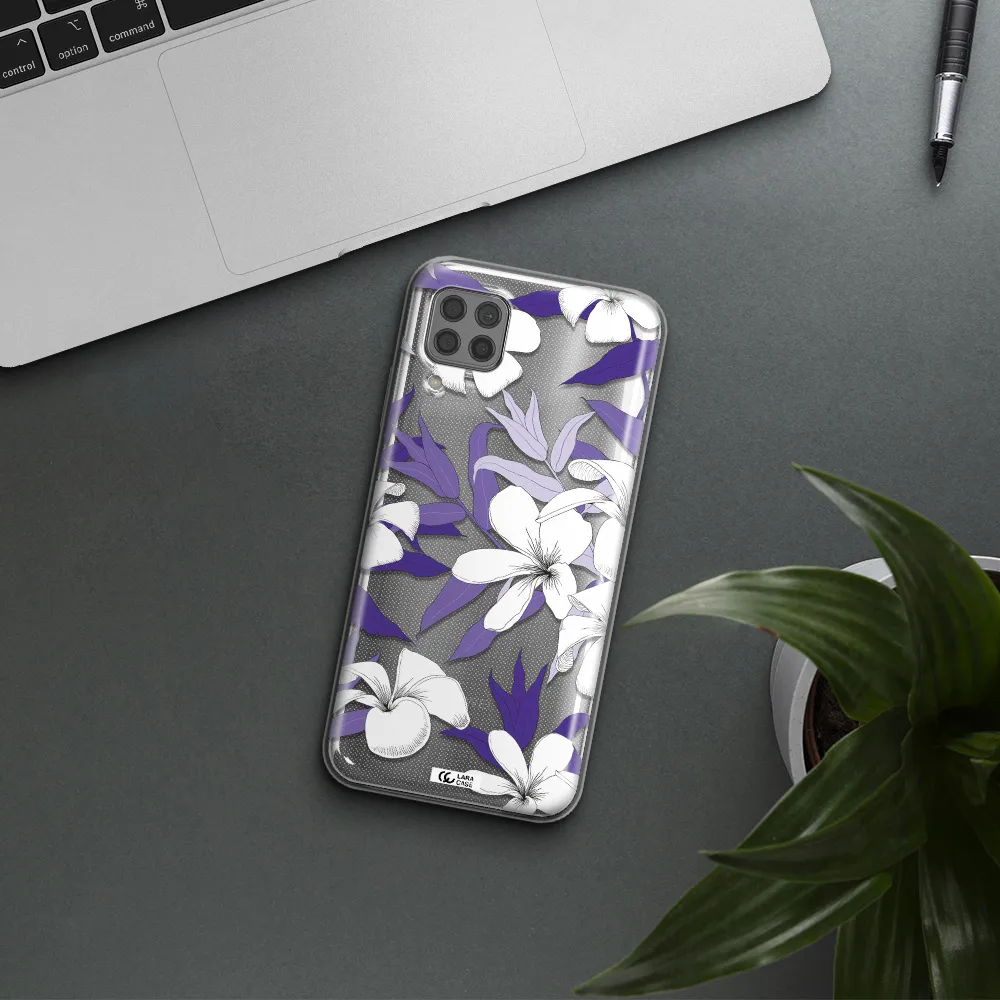 Purple Flower Huawei P40 Lite Clear TPU Case