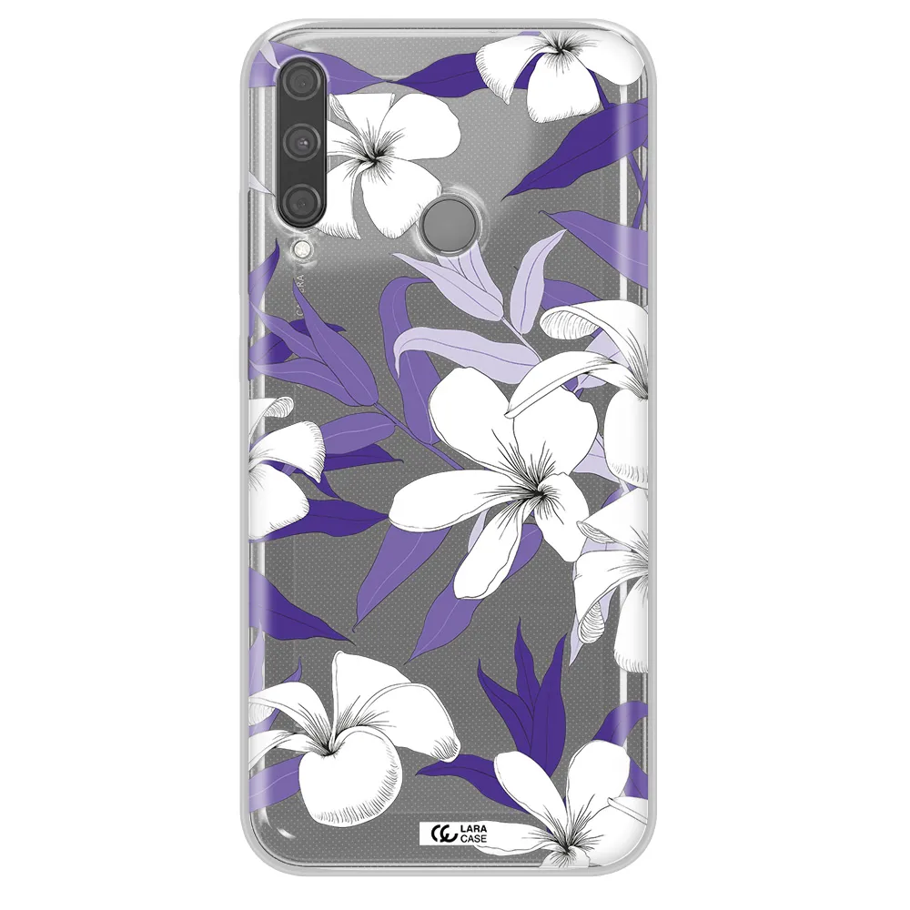 Purple Flower Huawei P40 Lite E Clear TPU Case