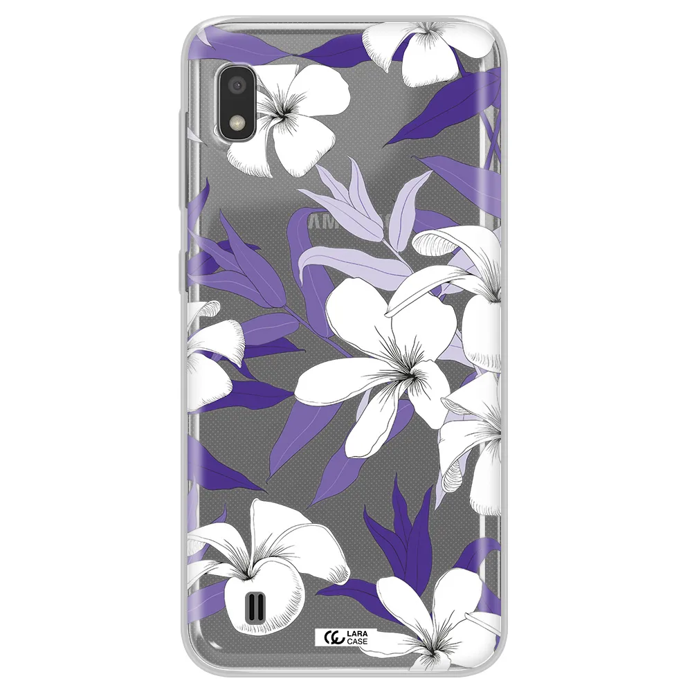 Purple Flower Samsung A10 Clear TPU Case