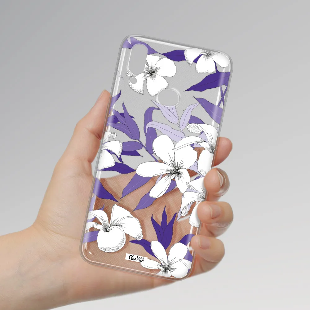 Purple Flower Samsung A10S Clear TPU Case