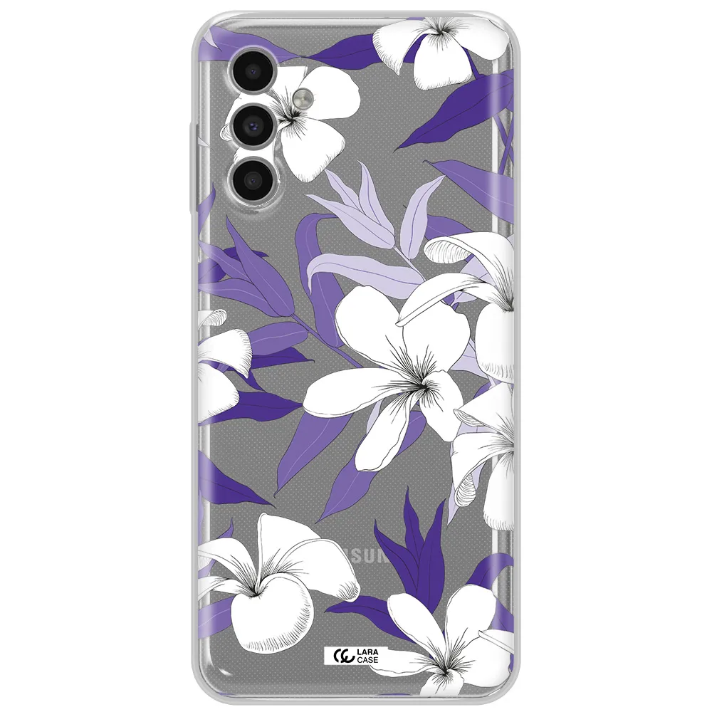 Purple Flower Samsung A13 5G Clear Tpu Case