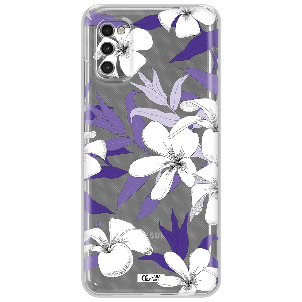 Purple Flower Samsung A41 Clear Tpu Case