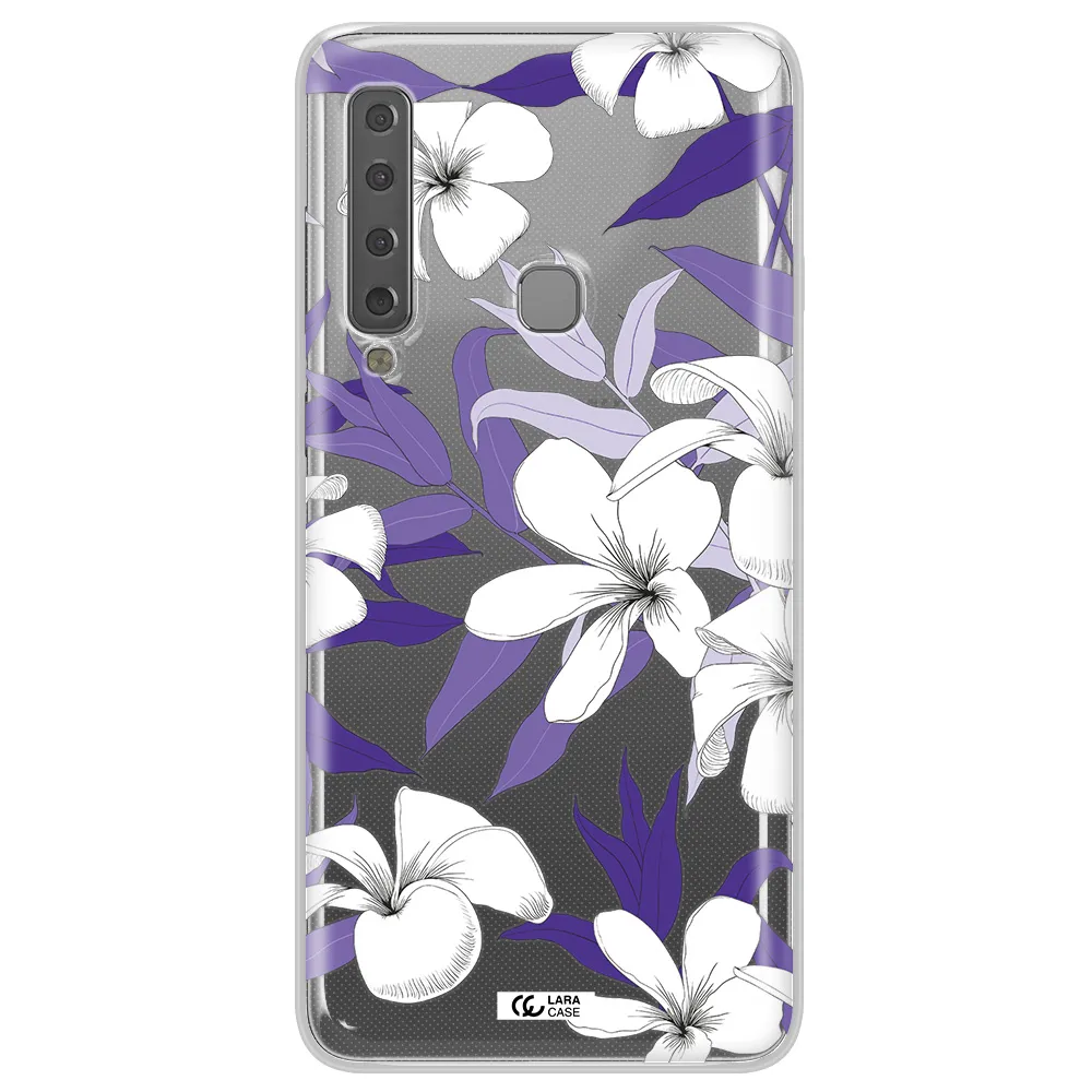 Purple Flower Samsung A9 2018 Clear TPU Case