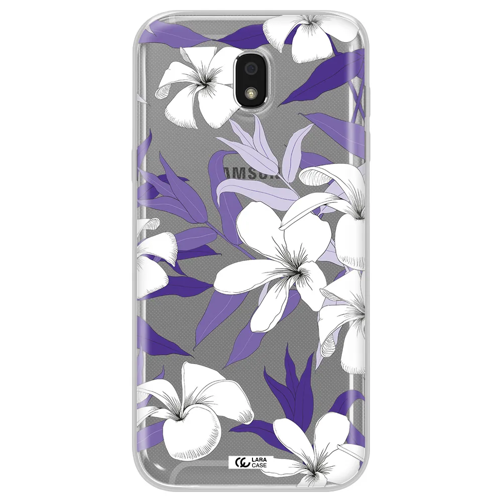 Purple Flower Samsung J5 2017 Clear TPU Case